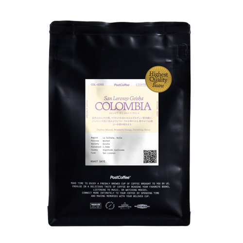 [Artisan Roast] Colombia San Lorenzo Geisha(COL-0355) / 浅煎り